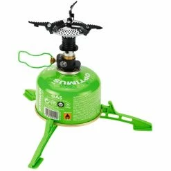 Optimus Stand Pedestal for gas cartridges green -Stoves & Grills Sales 8018910 Canister Stand with Gas Cartridge and Crux